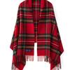 ABRAHAM MOON Merino Wool Shawl 70cm - Royal Stuart