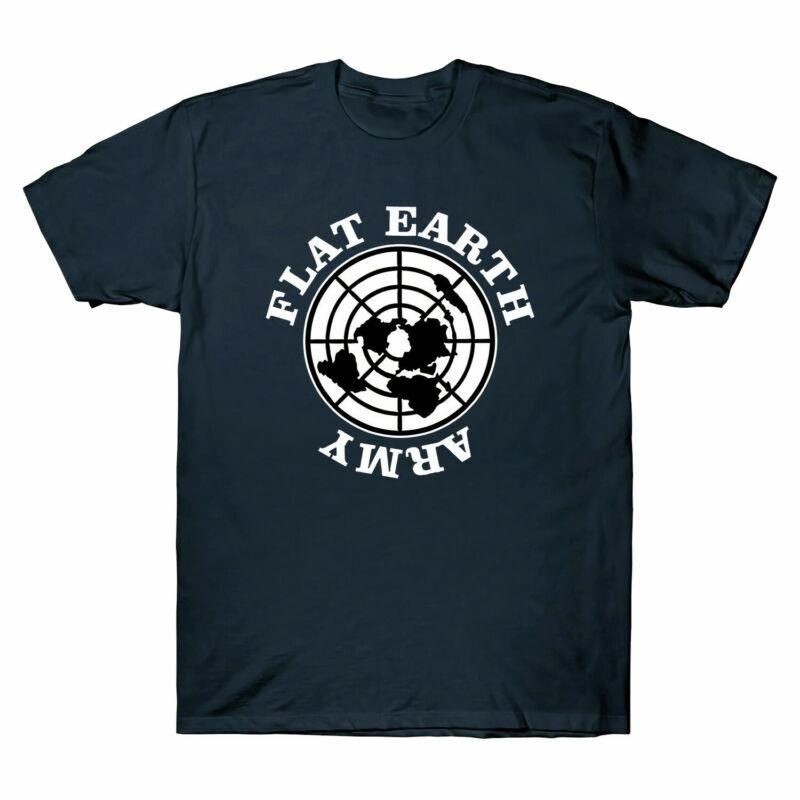 Army Flat Moveunisext Earth Flatearth Cotton Cult Unisexs Theory Truth Tshirt Tee