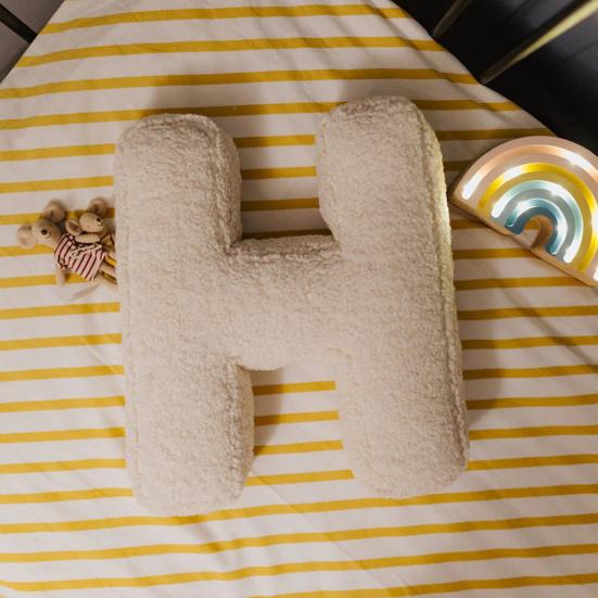 Alphabet Pillow A-Z 26 Letters Shape Elastic Fully Filling Plush Stuff Toy Sofa Bed Couch Decoration Office Nap Pillow Car Seat Pillow