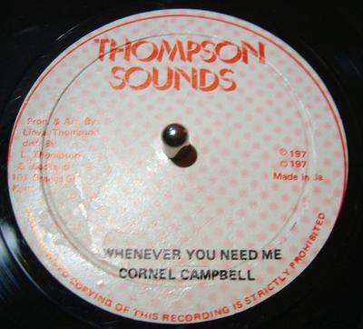 12-Zoll Schallplatte CORNELL CAMPBELL - Whenever You Need Me KEINE Thompson Sounds Jamaika Reggae, Ska & Dub Gebraucht