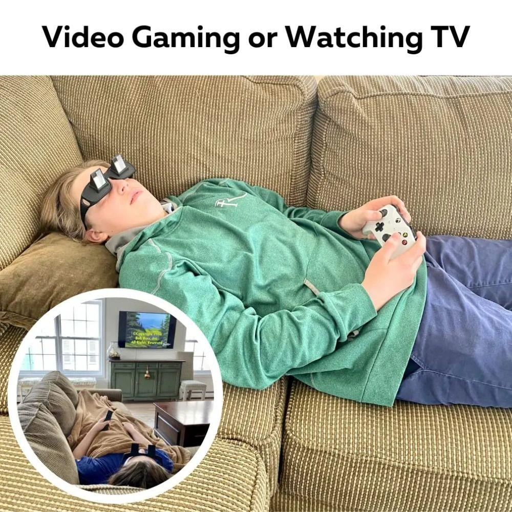 Seated View Lie Down Glasses TV Watching Prismatic Glasses NEW Sit View Prism Reading