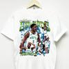 Stijlvol Wit Anthony Edwards Timberwolves Basketbal Grafisch Casual Katoenen T-shirt met Korte Mouwen voor Dames en Heren