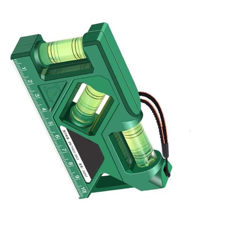 3 In 1 Small Magnetic Level Ruler Horizontal Vertical Measuring Leveling Tool Angle Finder for Household Applications
