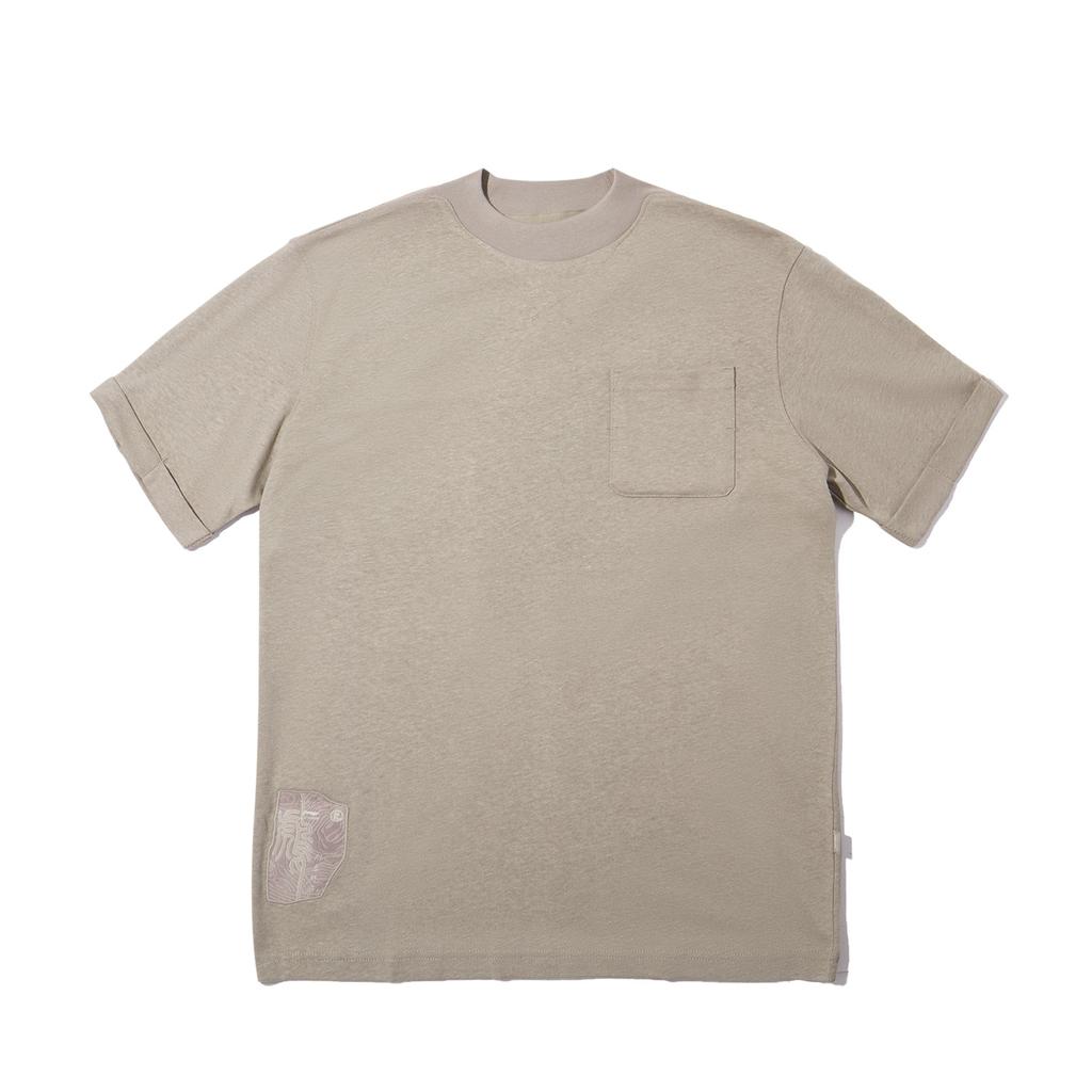 Li Ning X Jackie Chan Collaboration Kung Fu Series Comfortable Casual Simple Solid Color Breathable Loose Short Sleeve T-Shirt Men Tops AHSV093-5