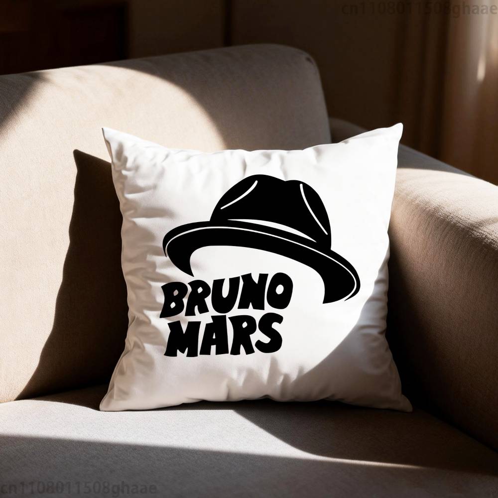 Singer Bruno Mars The Romantic Laser  Pillowcase Casual Style Decoration Suitable for Home Decoration (excluding Pillow Core)