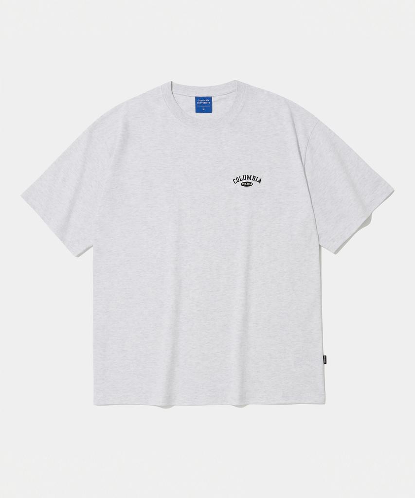 COLUMBIA UNIVERSITY Cu Arch Logo S/S T-Shirts Light Melange