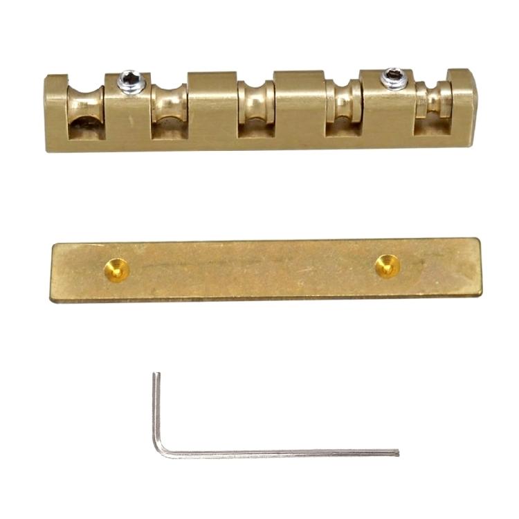 Stable Tuning Brass Nut with Rollers for Electric Bass Adjustable Package Contains Nut Base Hexagonal Wrench