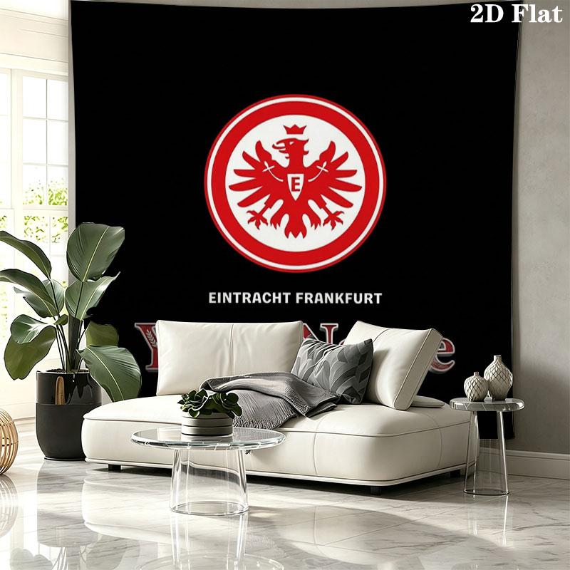 Eintracht Frankfurt Custom Name Wall Tapestry Aesthetic Wall Hanging Printed Fabric Blanket Decorative Tapestries for Bedroom Living Room Home Decor