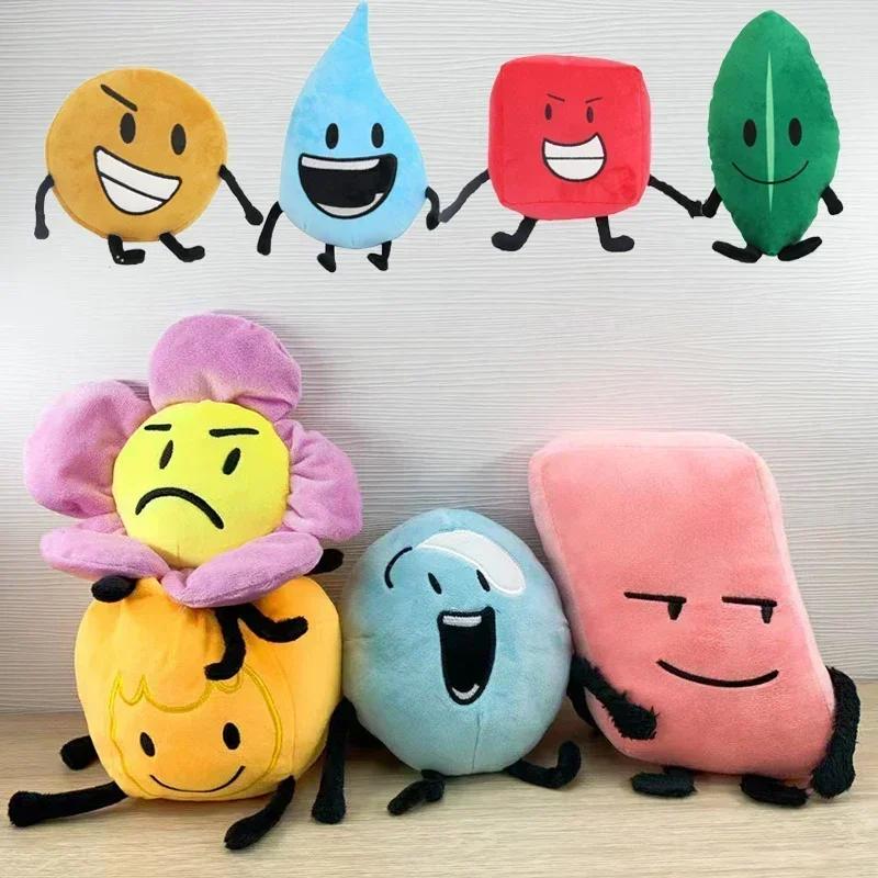Battle for Dream Island Plush Doll BFDI Toys Leafy Firey Flower Waterdrop Bubble Stuffed Animal Plant Plushie Pillows Kids Gifts