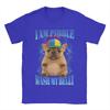 Je Suis Pibble Lave Mon Ventre Pibble Meme T-shirt Hommes Coton Pur Incroyable T-shirt Col Rond Drôle Chien Brainrot T-shirts merchandise Classique