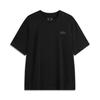 Bequemes Rundhals-Casual-Einfaches Lockeres Pullover-Atmungsaktives Kurzarm-T-Shirt Herren Oberteile Schwarz AHSU627-4