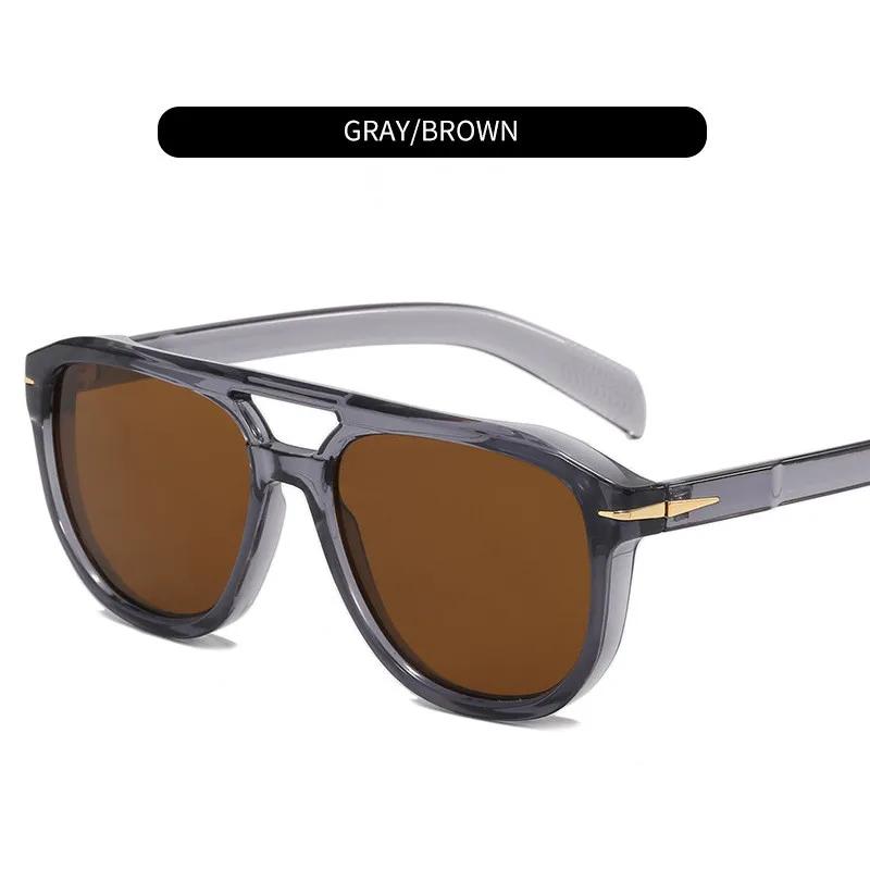 New Retro Double Bridge Square Sunglasses For Women Men UV400 Protection Luxury Rivets Design Fashion Shades Trending Eyeglasse