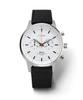 2 Black Calfskin Canvas Graphic Japan Official Swedish Nordic Includes 2 White Dial TRIWA/Triwa Men's & Women's (Unisex) Watch, Straps, Chronograph, &