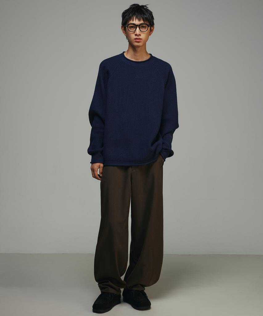 SIGNATURE Brushed Semi-Balloon Fit Slacks [Brown]
