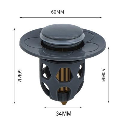 Drain Stopper Pop-Up Bounce Core Basin Drain Filter Valve Hair Catcher Shower Sink Strainer Bath Stopper Bathroom Drain Cover