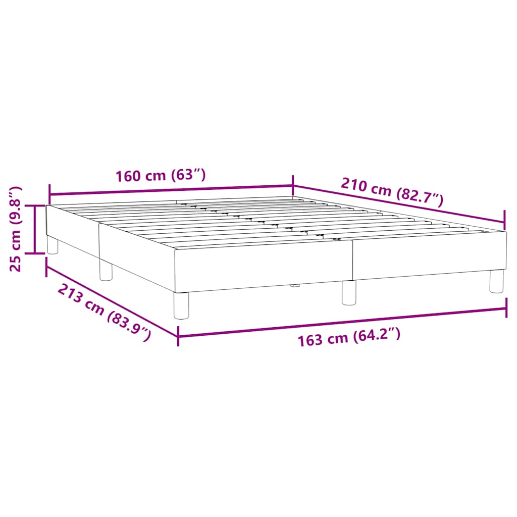 Box Spring Bed Without Mattress Pink 160 X 210 Cm Velvet