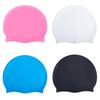 Adults Silicone Swim Cap Non-slip Stretchy Waterproof Long Short Hair Swimming Hat Solid Color Universal Men Women Swimming Pool Cap