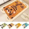 Material Bathroom Floor Mat Cartoon Design Water Absorption Toilet Carpet Irregular Shaped Thickened Foot Mat Bathroom Use