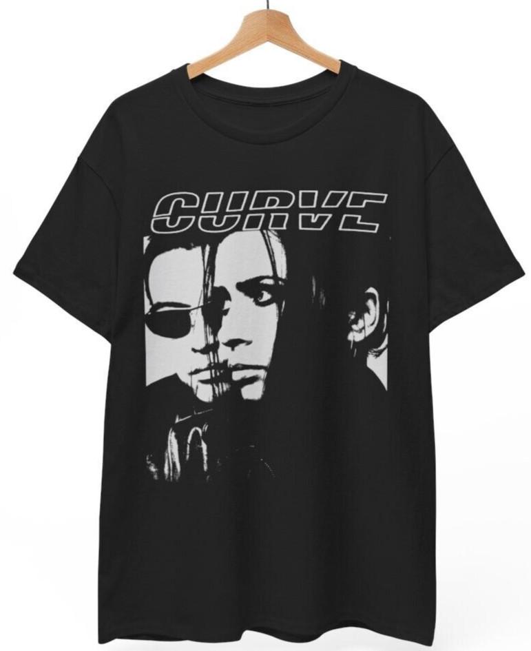 Unisex Cotton T-shirt Curve T-shirt shoegaze,Unisex Tee