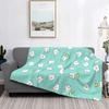 Cute Happy Teeth Dental Braces Pattern Blanket Velvet Spring Autumn Portable Ultra-Soft Throw Blankets for Sofa Car Bedspread