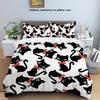 3-delige dekbedovertrek van dons met print van katten (1 donzen dekbedovertrek+2 kussenslopen, zonder vulling) Zachte en comfortabele beddengoedset
