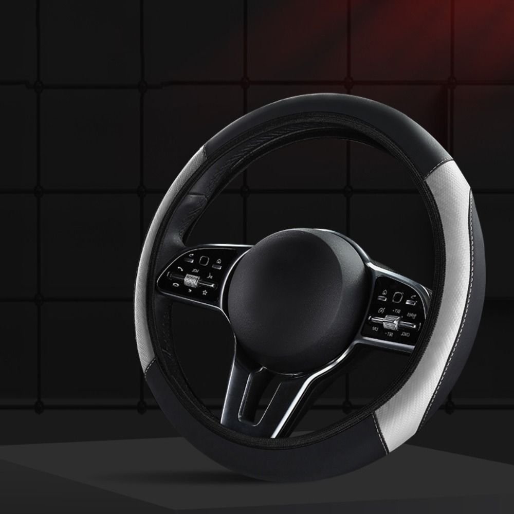 Microfiber Leather Steering Wheel Cover Breathable Car Interior Accessories Women Men