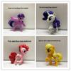 My Little Pony Six Main Characters Set: Twilight Sparkle, Applejack, Fluttershy, Rarity, Pinkie Pie, Rainbow Dash - Decorative Toys for Kids.