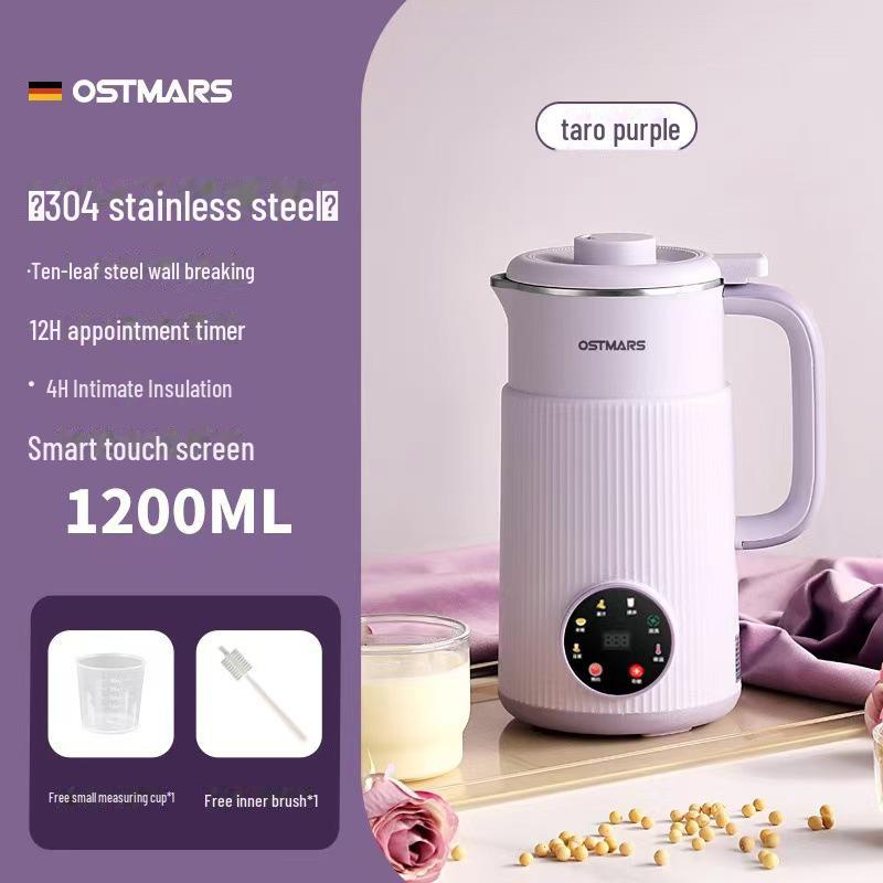 OSTMARS Fully Automatic Soy Milk Maker: Compact, Multi-Function, No Cooking or Filtering Needed