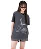 Catharsis Cat Lover V-Neck T-Shirt Charcoal One Size