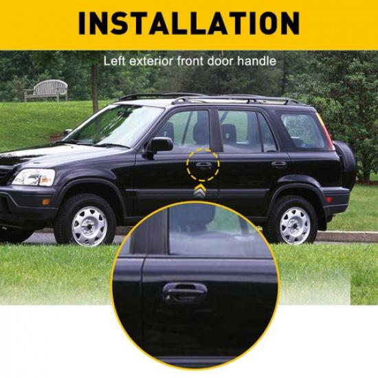 For 97-01 HONDA CR-V Exterior Front Handle Left Door Driver Black LH Side Outer