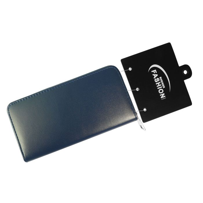 Classic Horizontal Format Blue Synthetic Women's Wallet