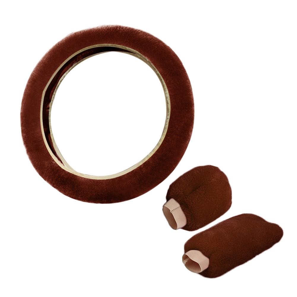 Car Steering Wheel Cover Winter Style Warm Universal Cover Wheel Cover Plush Set Warm Pull Wheel Car Steering Handle Steeri S3A1