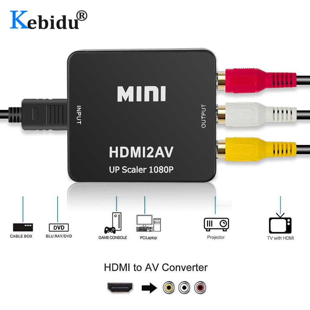 HDMI–RCA AV/CVBS adapter HD 1080P Mini HDMI2AV videokonverter doboz PS3 videomagnóhoz DVD PALMTSC PC