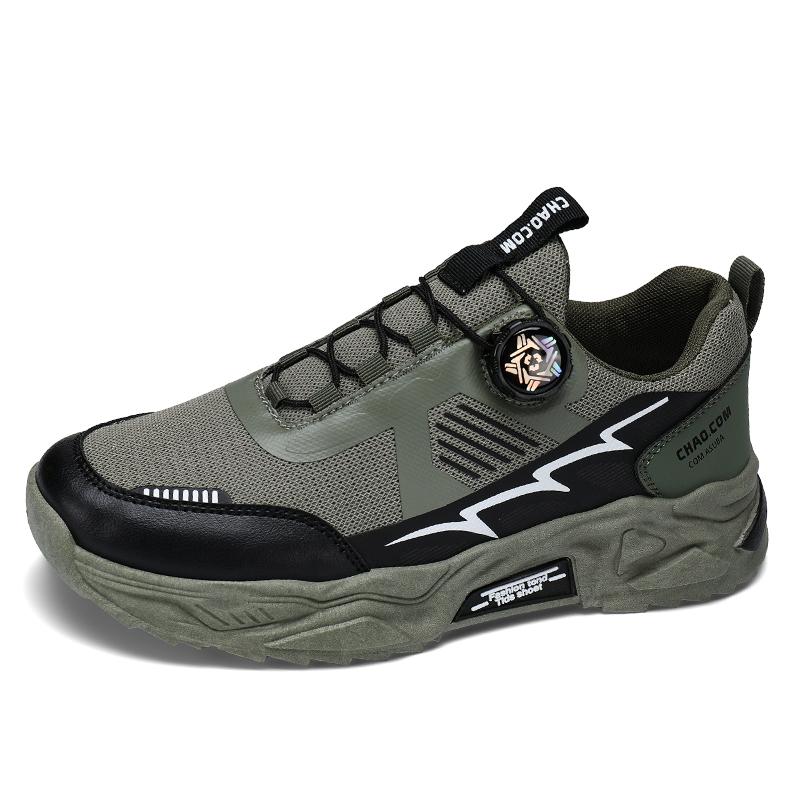 Heren Koreaanse casual sportschoenen vier seizoenen zachte zool roterende veterschoenen ademende wandelschoen student sneakers