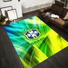 Brasilien CBF Logotyp Grön Gul Gradient Matta för Vardagsrumsinredning Lämplig för användning som halkskydd för vardagsrum sovrum soffor