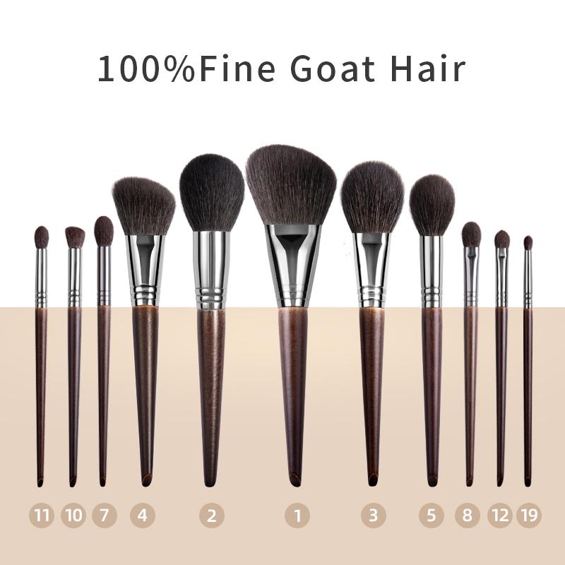 OVW 24 Pcs Make Up Brushes with Bag Professional Goat Hair Makeup Brush Case Holder Powder Foundation Brush Set