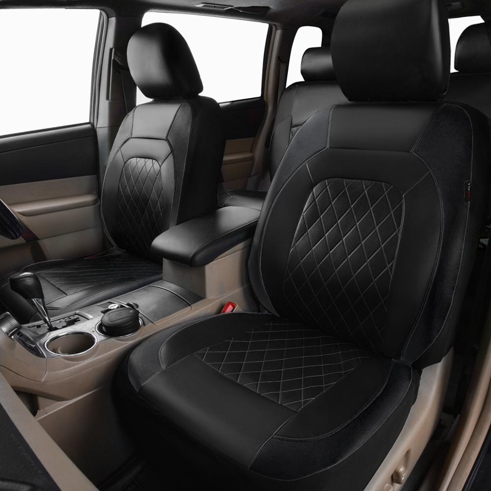 Universal PU Leather Car Seat Covers Airbag Compatible Universal Fit Most Car SUV Car Accessories Five-Seat Cover Cushion