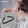 White Lace Choker Necklace Korean Style Wedding Clavicle Chain For Women
