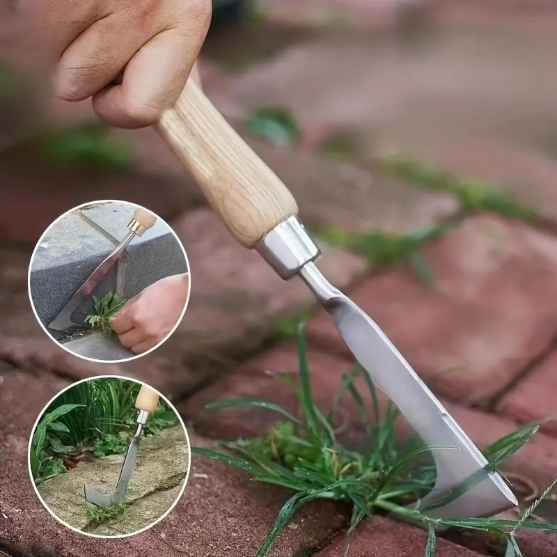 Manual Weeding Tool with Beechwood Handle and Stainless Steel Blade KTY