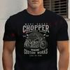 Chopper Motor Motorcycle Men's Cotton Moto T-Shirt Fashionable Casual Summer Travel And Sports
