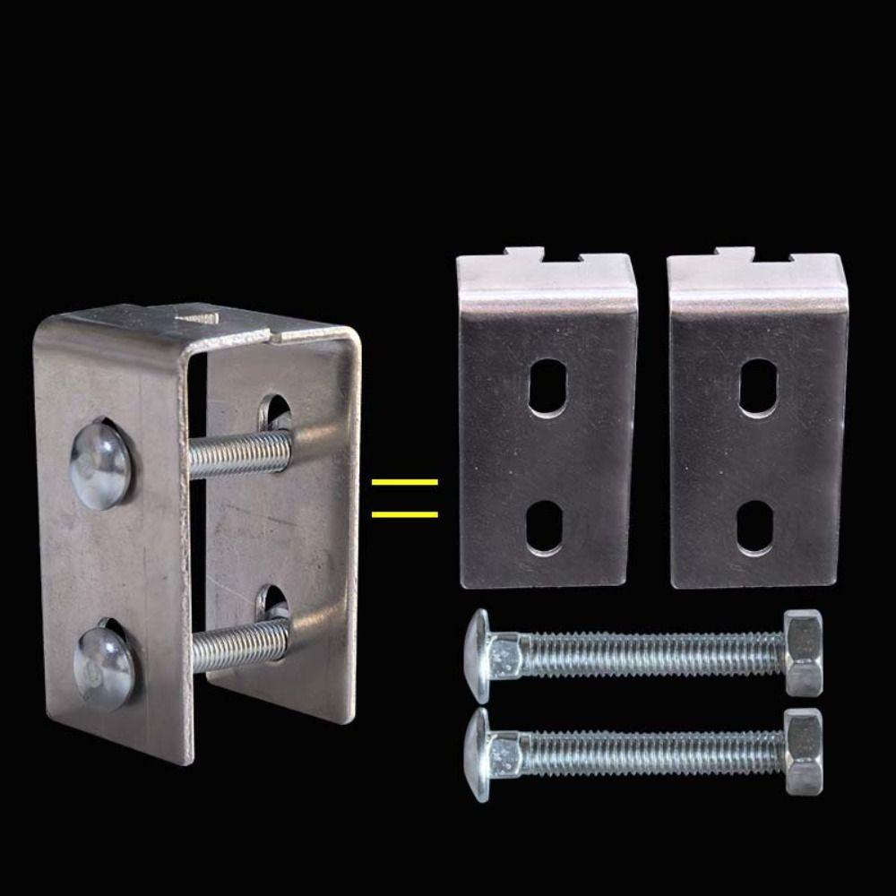 40*40mm Square Tube Connector Solderless Galvanizing Steel Joint Connector Fixed Pipe Clamp Carbon Steel Clip Fastener