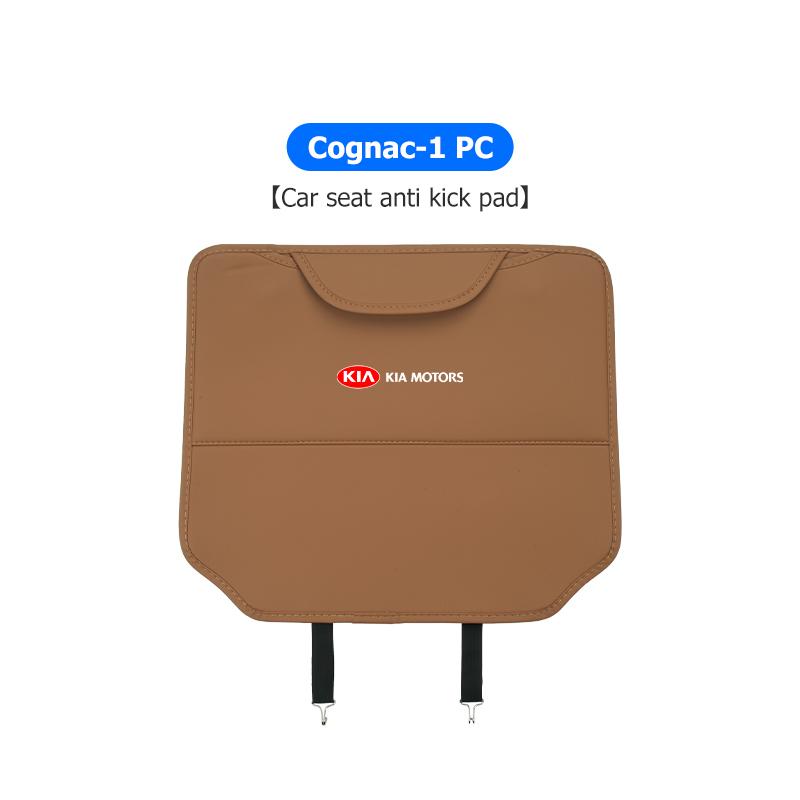 For KIA Leather Car Seat Back Anti-kick Pad Anti Scratch Protector Cover Storage Bag Sportage Rio Ceed Niro Soul Stonic Picanto Rtge90