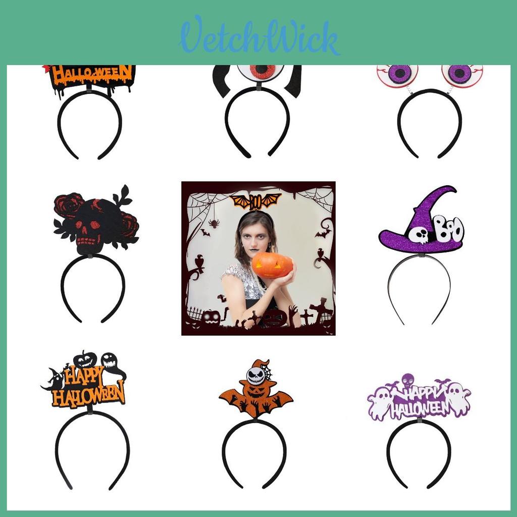 Crazy Party Halloween Headband With Ghost Theme Pumpkin Head Clip Halloween Decorations