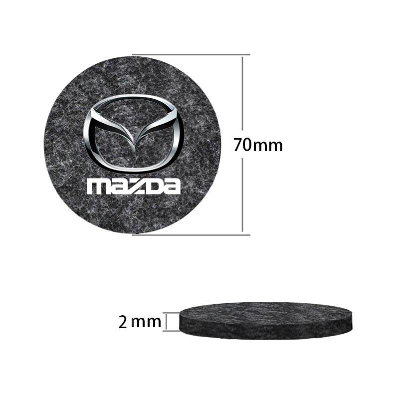 Felt Water Coaster Non-slip Durable Car Water Cup Bottle Holder Pad for Mazda 3 Bk Bl 323 Axela Atenza CX-3 CX-4 CX5 CX-7