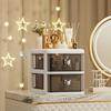 Stackable Desktop Storage Box with Dustproof Drawer Office Desk Storage Box Cosmetic Box Stationery Supplies Debris Storage Rack