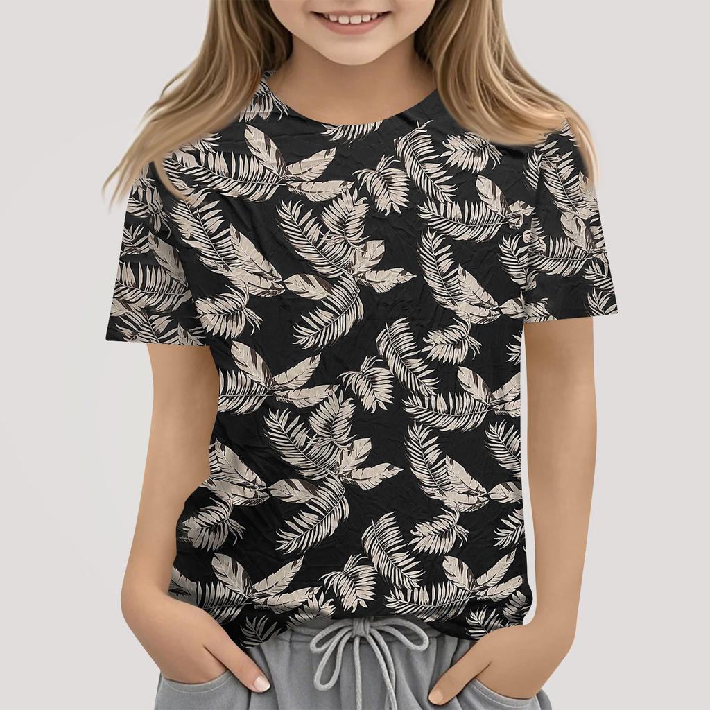 Toddler Girl Boy T-Shirts Kids Top Boys And Girls Printed Short Sleeved T-shirt