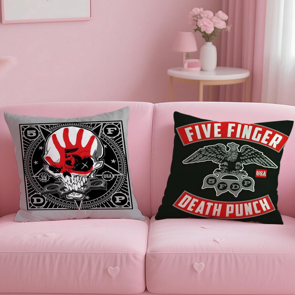 Classic Band Five Finger Death Punch Cushion Cover Soft & Easy-Wash Pillow Case – Versatile for Couch, Bed, Travel and Office