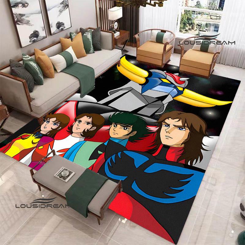 3D UFO ROBO GRENDIZER GOLDORAK Carpet Non-slip Carpet Outdoor Carpets Area Rug Home Bedroom Decor Rug for Bedroom Birthday Gift