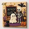 Zestaw do malowania sztucznymi perłami Zestaw Halloweenowy, Sztuka czarownictwa DIY Mozaika z koralików 3D Artystyczna Dekoracja ścienna dla dorosłych początkujących, Ręcznie robiona Dekoracja Świąteczna Kreatywna