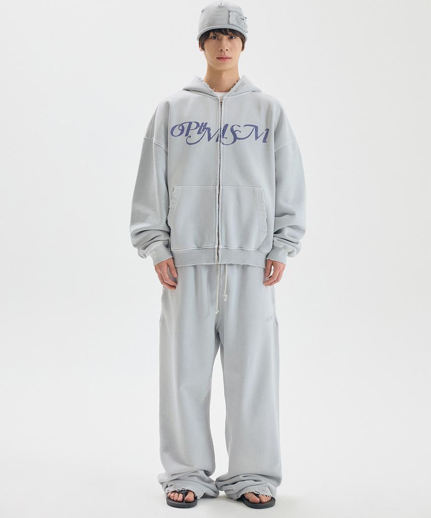 Matile Vtg Washed Straight Sweat Pants / Light Gray